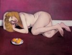 Nude Blond Woman with Tangerines - Felix Vallotton Oil Painting
