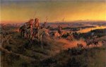 The Salute of the Robe Trade - Charles Marion Russell Oil Painting