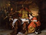 The Wrath of Ahasuerus - Jan Steen oil painting