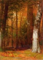 The Pine Cone Gatherers - Thomas Worthington Whittredge Oil Painting