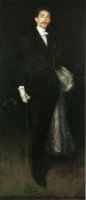 Arrangement in Black and Gold: Comte Robert de Montesquiou-Fezensac - James Abbott McNeill Whistler Oil Painting