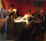 A Supper Party - Julius LeBlanc Stewart Oil Painting