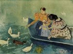 Feeding the Ducks - Oil Painting Reproduction On Canvas