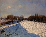 The Effect of Snow at Argenteuil - Alfred Sisley Oil Painting