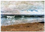 Seascape with Pines and Overhanging Clouds - Oil Painting Reproduction On Canvas