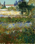 Garden with Flowers - Vincent Van Gogh Oil Painting