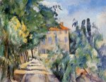 House with Red Roof - Paul Cezanne Oil Painting