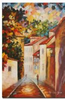 A Narrow Street - Oil Painting Reproduction On Canvas