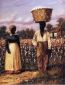 Negro Man and Woman in Cotton Field with Cotton Baskets - William Aiken Walker oil painting