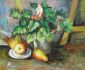 Plate With Fruit and Earthenware - Paul Cezanne Oil Painting