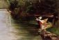 Banks of the Yerres - Gustave Caillebotte Oil Painting