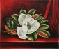 White Magnolia on Red Background - Martin Johnson Heade Oil Painting