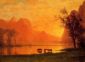 Sundown at Yosemite - Albert Bierstadt Oil Painting