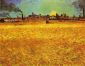 Sunset: Wheat Fields near Arles - Vincent Van Gogh Oil Painting