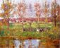 Cows by the Stream - Theodore Clement Steele Oil Painting