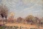 Apple Trees in Flower, Spring Morning - Alfred Sisley Oil Painting