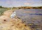 Beach Scene-Morning at Canoe Place - Oil Painting Reproduction On Canvas