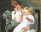 Pattycake - Mary Cassatt oil painting,