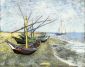 Fishing boats on the Beach at Les Saintes-Maries-de-la-Mer - Vincent Van Gogh Oil Painting