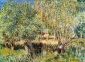 Willows on the Banks of the Orvanne - Alfred Sisley Oil Painting