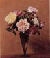 Roses in a Vase III - Henri Fantin-Latour Oil Painting