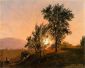 New England Landscape III - Frederic Edwin Church Oil Painting