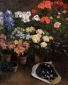 Study of Flowers - Jean Frederic Bazille Oil Painting