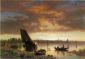Harbor Scene - Albert Bierstadt Oil Painting