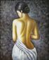 Soft Figure (Blue Background) - Oil Painting Reproduction On Canvas