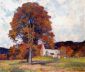 Autumn Hillside & My Studio - Robert Vonnoh Oil Painting