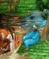 At the Pond - Oil Painting Reproduction On Canvas