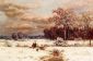Children in a Snowy Landscape - William Mason Brown Oil Painting