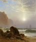 Rocky Coastal Scene with a View of Passing Ships - On Canvas Alfred Thompson Bricher Oil Painting