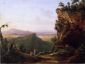 Indians Viewing Landscape - Thomas Cole Oil Painting