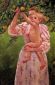 Baby Reaching for an Apple - Mary Cassatt oil painting,