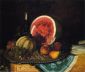 Still Life with Watermelon - William Mason Brown Oil Painting