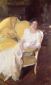 Clotilde Sitting on the Sofa - Oil Painting Reproduction On Canvas