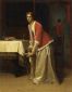 An Elegant Lady with Her Dog in an Interior - Oil Painting Reproduction On Canvas