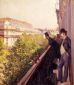 A Balcony - Gustave Caillebotte Oil Painting