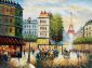 Morning on the Wet Streets of Paris - Oil Painting Reproduction On Canvas
