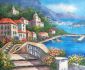 Greek Harbor - Oil Painting Reproduction On Canvas