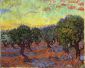 Olive Grove: Orange Sky - Vincent Van Gogh Oil Painting