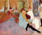 The Salon in the Rue des Moulins II - Henri De Toulouse-Lautrec Oil Painting