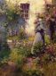 Peasant's Garden - Robert Vonnoh Oil Painting