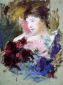 Young Girl Holding a Loose Bouquet - Oil Painting Reproduction On Canvas