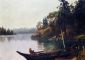 Salmon Fishing on the Northwest Coast - Albert Bierstadt Oil Painting