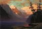 Evening Glow, Lake Louise - Albert Bierstadt Oil Painting