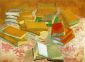 Still Life: French Novels - Vincent Van Gogh Oil Painting