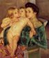 The Caress - Mary Cassatt oil painting,