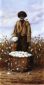 Negro Man in Cotton Field with Basket of Cotton - William Aiken Walker oil painting